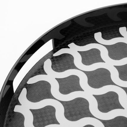 Round Kristallon Polycarbonate Non-Slip Tray with Handles 355mm | Olympia 4