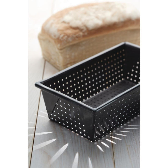 Crusty Bake Perforated Bread Loaf Tin 2lb | Masterclass | Carbon Steel | Non-Stick 2