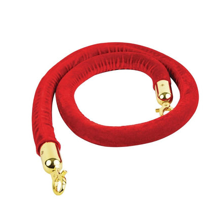 Red Velvet Marker Rope | Bolero | With Zinc or Brass Ends