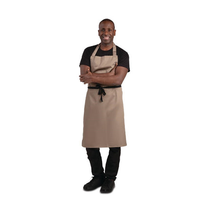 Poly-Cotton Bib Apron Light Brown | Whites 5