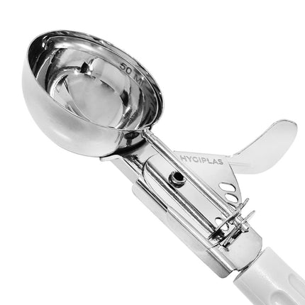50ml Ice Cream Scoop with White Handle | Hygiplas 3