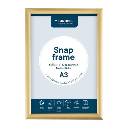 Clamp Frame A3 Gold 25mm | Europel