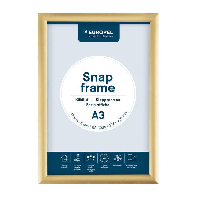 Clamp Frame A3 Gold 25mm | Europel