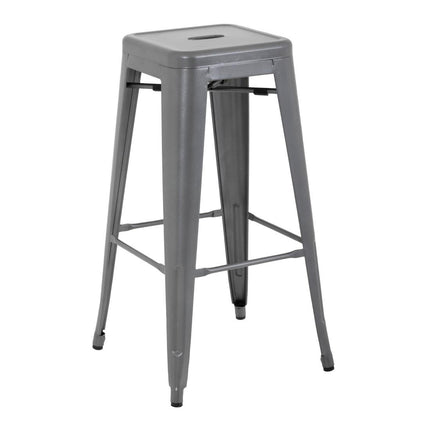 Jekleni Bistro Barski Stol Siva Set 4 | Bolero