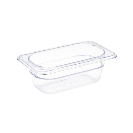 Polycarbonate Gastronorm Container Transparent 65mm | Vogue | GN 1/9