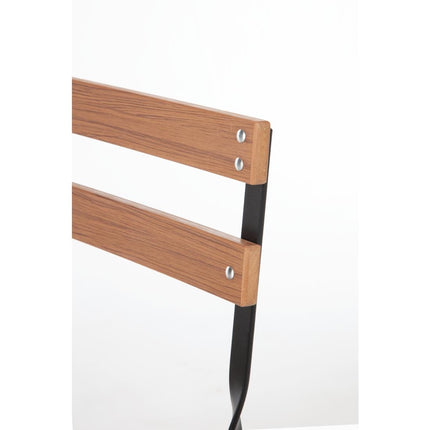 Foldable Imitation Wood Chairs with Steel Frame | Bolero | Set of 2 9