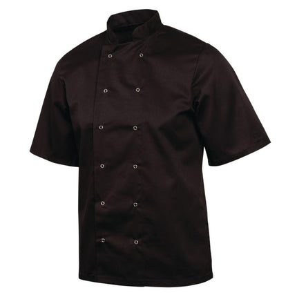 Whites Vegas Unisex Short Sleeve Chef Jacket Black XL 5