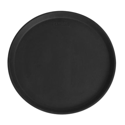 Round Black Anti-Slip Fiberglass Serving Tray 35.5cm | Cambro Camtread