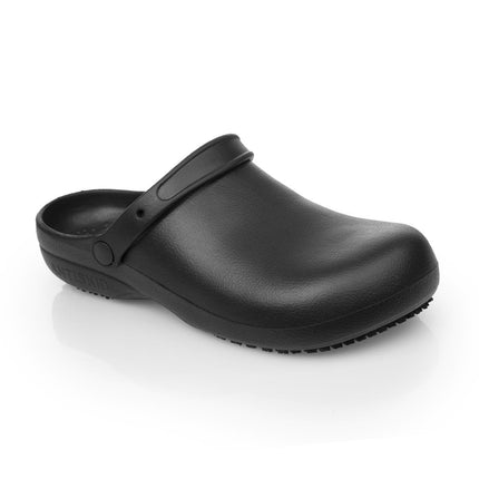 Black Slip-Resistant Chef Clogs | Nisbets Essentials | Size 42/43