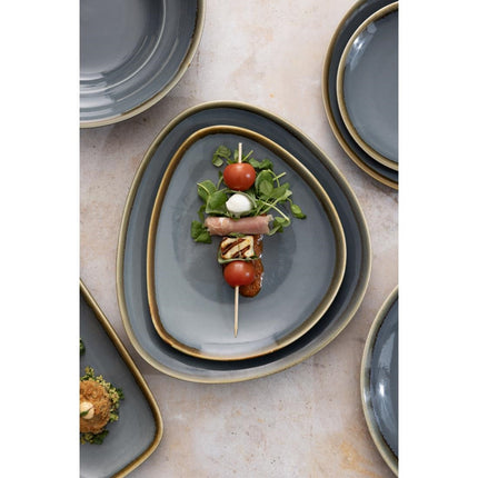 Triangular Plates Blue 16.5cm | Olympia Kiln Collection | 6 Pieces 7