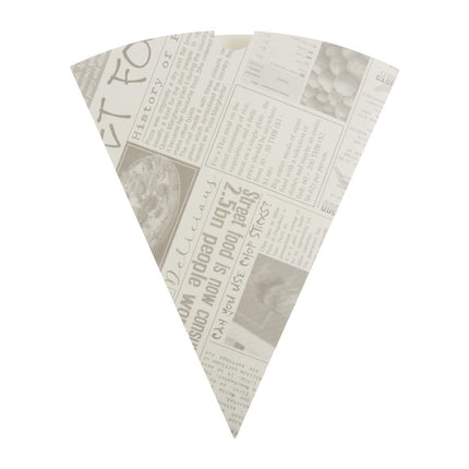 Biodegradable Paper Fries Bags with Newspaper Print