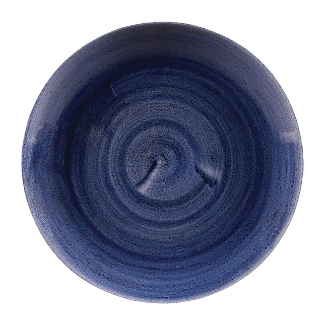 Cobalt Blue Coupe Plate 22cm | Churchill Stonecast Patina Evolve | 12 Pieces