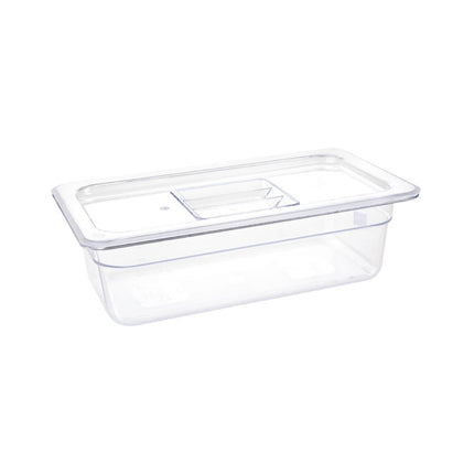 Polycarbonate 1/3 Gastronorm Container 100mm | Vogue | Transparent 2