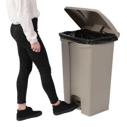 87L Pedal Bin with Airtight Lid | Jantex Beige 5