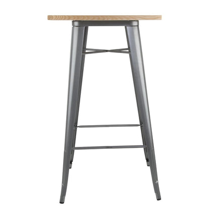 Bistro Bar Table with Grey Wooden Top | Bolero 2