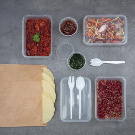 Recyclable Microwaveable Plastic Containers 100cl with Lids | Fiesta | 250 Pieces 7