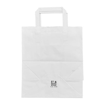 Large Flat White Recyclable Paper Bags (250 Pieces) | Fiesta 2