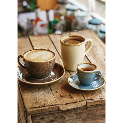 Kiln Natural Porcelain Cappuccino Cups Brown 340ml | Olympia | 6 pcs 3