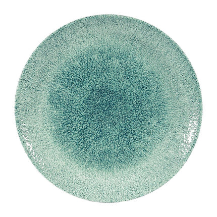 Coupe Plate Jade Green Raku Evolve | Churchill Studio Prints | 26cm