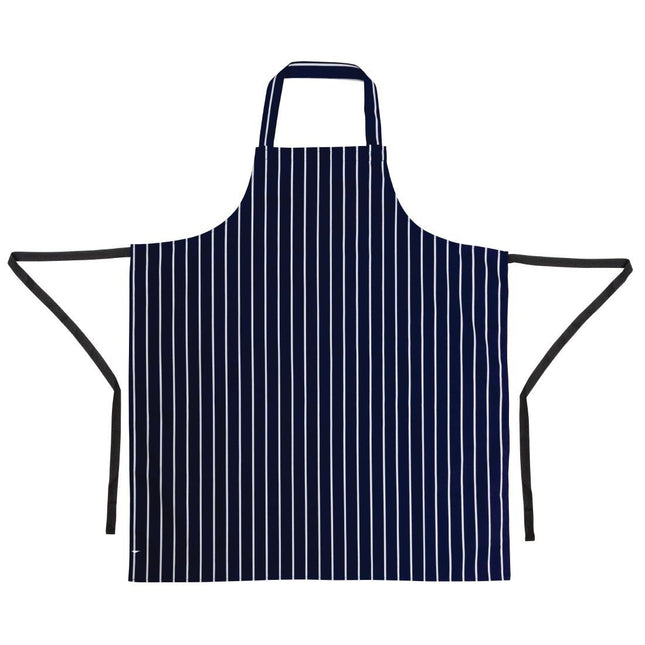 Extra Long Blue-White Striped Halter Apron | Whites 2