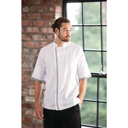 Unisex Short Sleeve Chef Jacket White | Southside | Size M 4