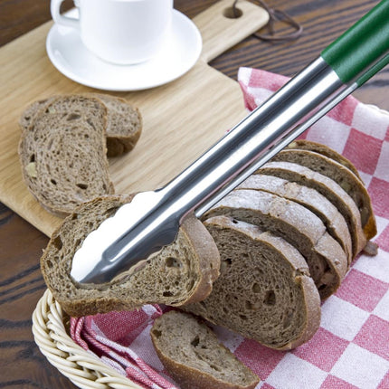 Green Color-Coded Stainless Steel Serving Tongs 40.5cm | Hygiplas 5