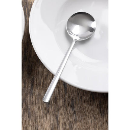 Henley Polished Stainless Steel Soup Spoons (12 pcs) | Olympia 5