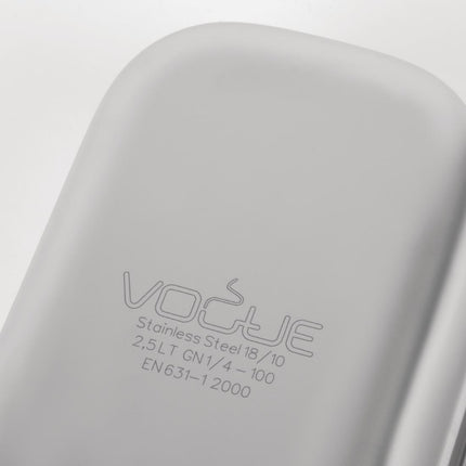 Stainless Steel GN 1/4 Container 100mm Depth | Vogue 7