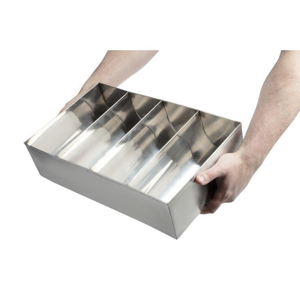 Stainless Steel Cutlery Holder | Olympia | 41.5 x 25.5 x 10.5 cm 5