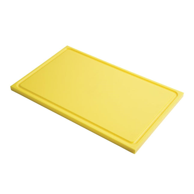 HDPE Cutting Board with Juice Groove Yellow | Gastro M | GN1/2