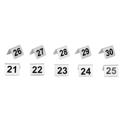 Stainless Steel Table Numbers 21-30 | Olympia | 10 Pieces 5