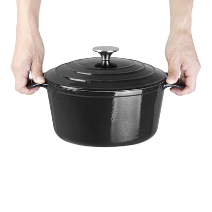 Round Induction Braadpan Cast Iron 4L | Vogue | Black 2