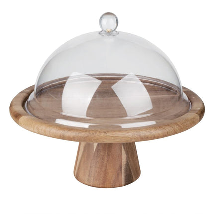 Acacia Wood Cake Stand 305mm | Olympia Frames Series 7