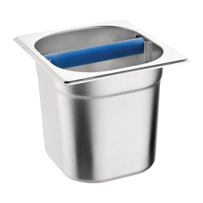 GN 1/6 Stainless Steel Knock-Out Container with Fixed PVC Bar