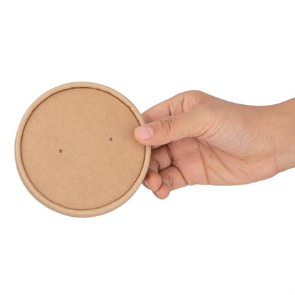 Compostable Paper Lids for 98mm Soup Cups | Fiesta | 500 Pieces 2
