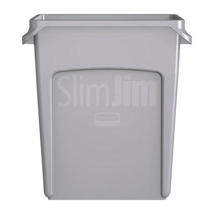 Slim Jim Waste Container with Ventilated Lid | Rubbermaid | 60L Capacity 3