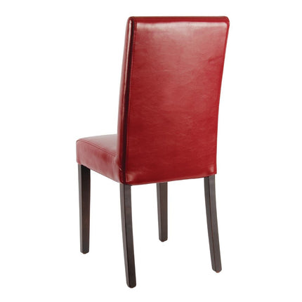 Artificial Leather Chair Red | Bolero | 2 Pieces 2