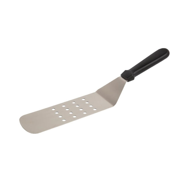 Perforated Stainless Steel Turner with Plastic Handle | Vogue | 25.5cm