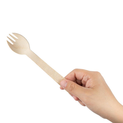 Compostable Individually Wrapped Wooden Sporks | Fiesta | 500 Pieces 3