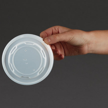 Compostable Flat Lids for 34cl and 45.4cl Containers | Vegware 4