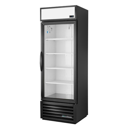True Upright Refrigerator with 1 Glass Door 538L | Black GDM-19T-HC-TSL01