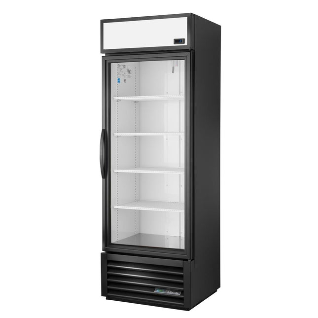 True Upright Refrigerator with 1 Glass Door 538L | Black GDM-19T-HC-TSL01
