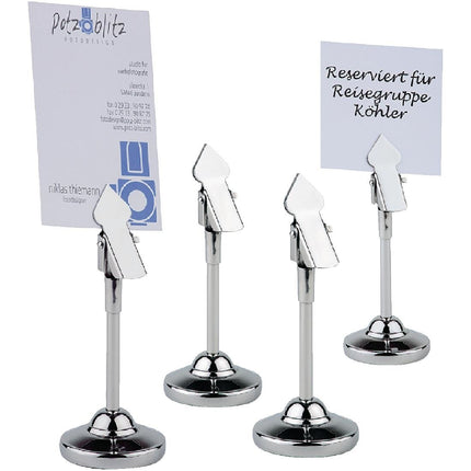 Stainless Steel Table Number Holder Set with Clips and Cards | APS