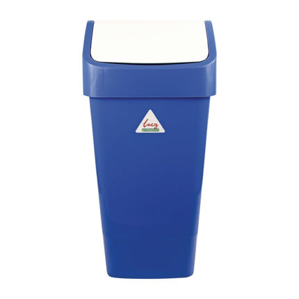 SYR 50L Waste Bin with Swing Lid Blue
