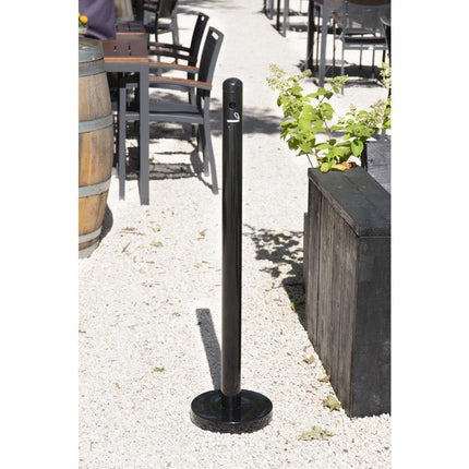 Smokers Pole Black Stainless Steel 100cm | Securit 2