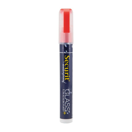 Securit Waterproof Chalk Marker for Glass and Chalkboards | Red, 2-6mm Tip 3