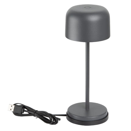 Table Lamp with Round Shade Grey 200mm | Olympia Siena 4