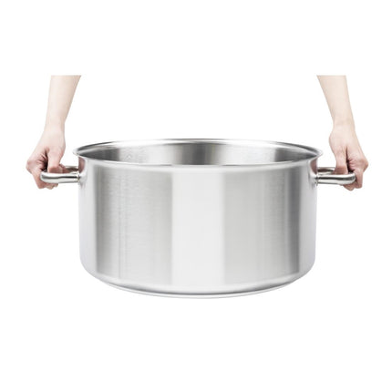 Induction Stainless Steel Low Cooking Pot 25L | Matfer Bourgeat Excellence 6