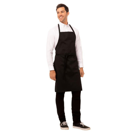 Adjustable Black Halter Apron with Double Pocket | Chef Works