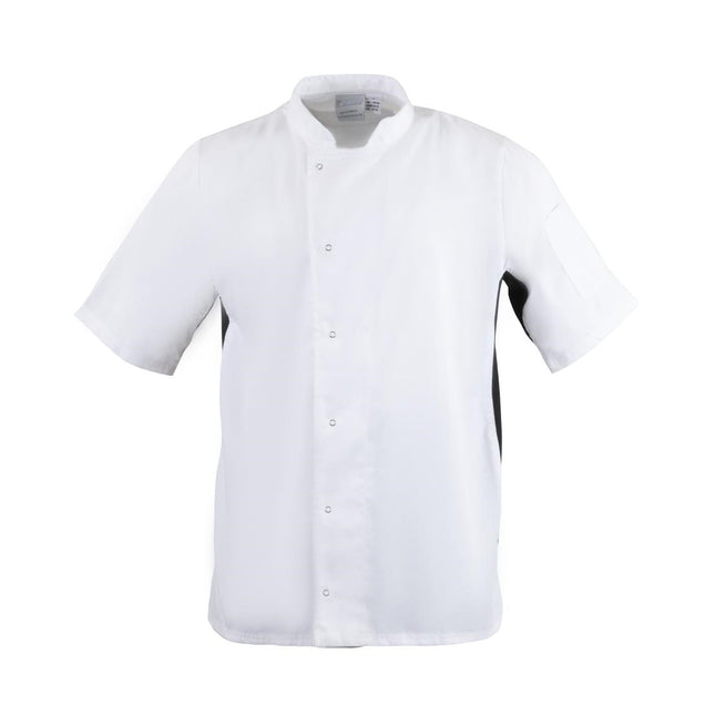Lightweight Chef Jacket with Ventilated Black Side Panels | Whites Nevada | White M